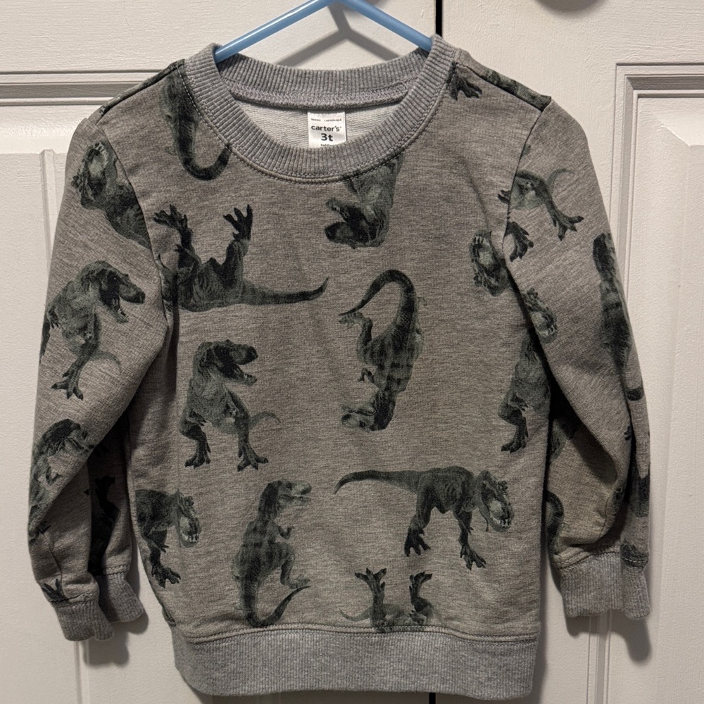 Carter's Gray Dinosaur Sweatshirt